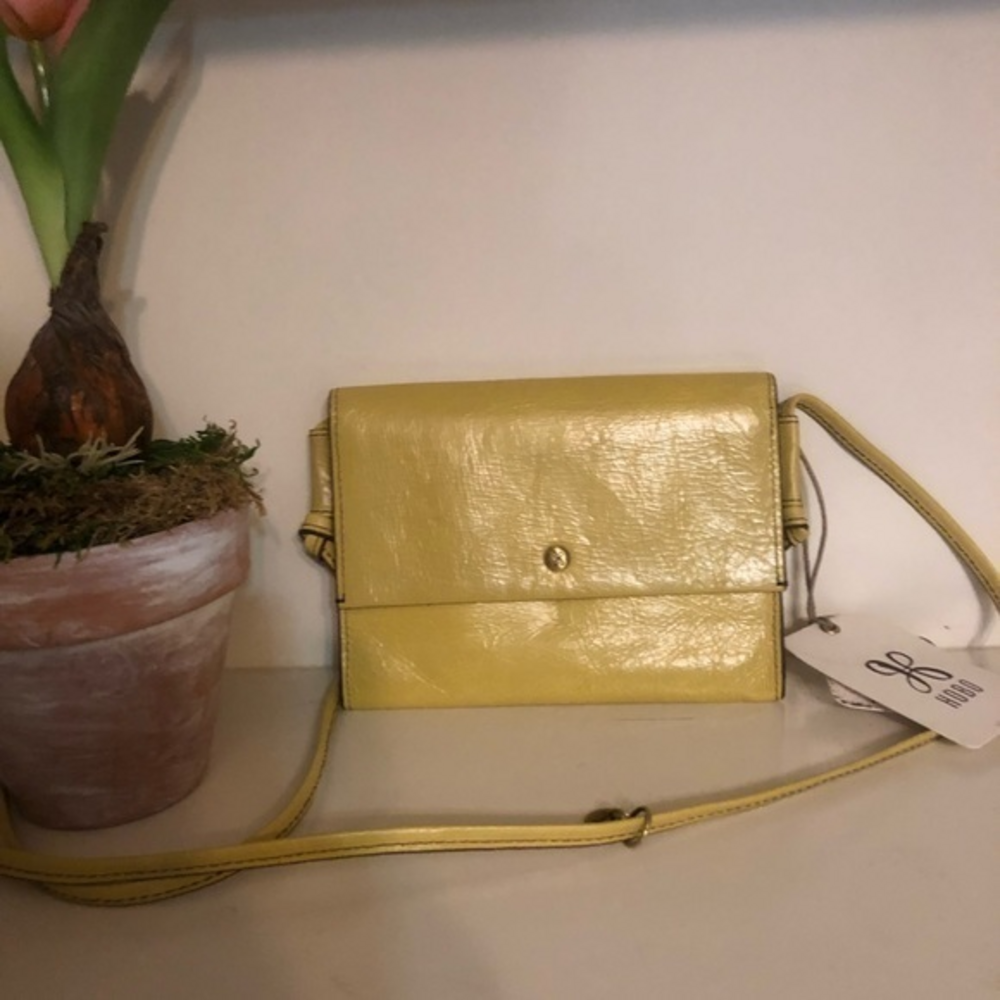 HOBO new with‎ tags leather lemongrass yellow crossbody